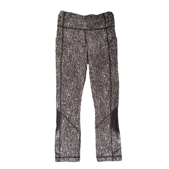 lululemon athletica Pants - Lululemon Pace Rival Crop Leggings Power Luxtreme Suited Jacquard Running Size 2